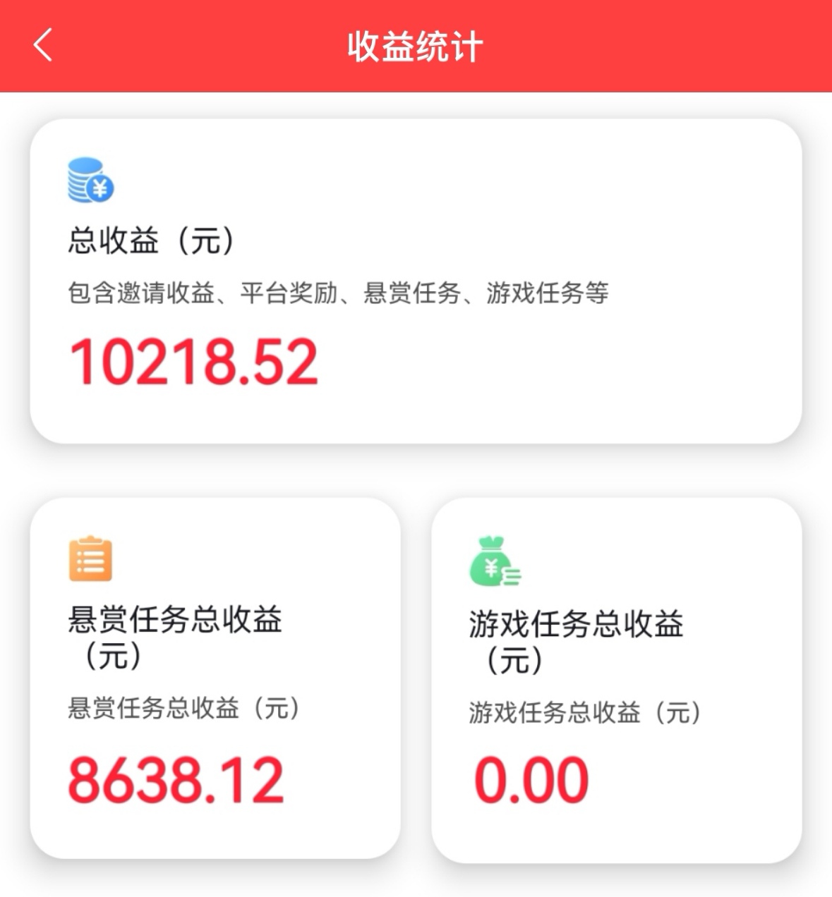收益截图
